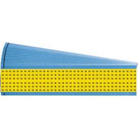 Numerical Wire Markers Repositionable Vinyl 1.5in H Legend: 16, 900 Total YL