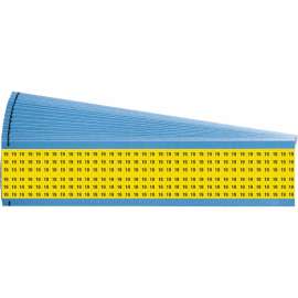 Numerical Wire Markers Repositionable Vinyl 1.5in H Legend: 19, 900 Total YL
