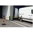 EasyExtend(R) Retractable Barrier System Belt Stanchion 32 ft Yellow, Black
