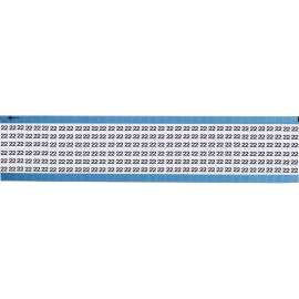 Numerical Wire Markers Permanent Adhesive Vinyl 0.75 in H Legend: 22, 1800 Total