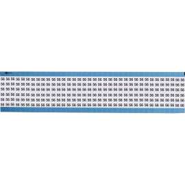 Numerical Wire Markers Permanent Adhesive Vinyl 0.75 in H Legend: 56, 1800 Total
