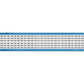 Wire Marker Card Repositionable Vinyl Cloth Legend: 1100 to 1124 1000 Total