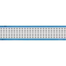 Numerical Wire Markers Repositionable Vinyl 0.75in H Legend: 226, 1250 Total