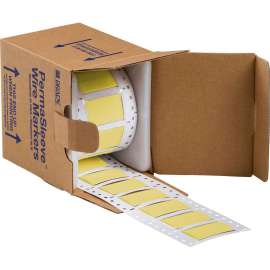 High Temp PermaSleeve PVDF Wire Marking Sleeves, Yellow, 0.75" Dia x 2" W