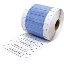 PermaSleeve Heat Shrink Wire and Cable Labels 1/4" Dia for 1" Small Core Printers - 1" White