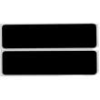 Raised Panel Polyester Rectangular Labels 1 in H x 4 in W Black 250/RL
