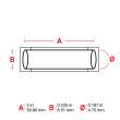 PermaSleeve HX Heat Shrink Double Sided Wire Marking Sleeves, Black, 0.187
