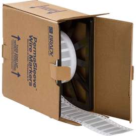 PermaSleeve HX Heat Shrink Double Sided Wire Marking Sleeves, Gray, 0.375" Dia x 1" W