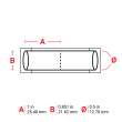 PermaSleeve HX Heat Shrink Double Sided Wire Marking Sleeves, Red, 0.5