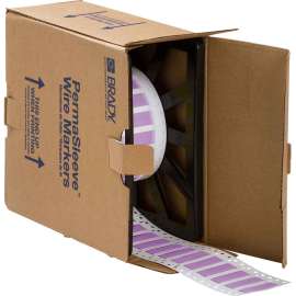PermaSleeve HX Heat Shrink Double Sided Wire Marking Sleeves, Violet, 0.5" Dia x 1" W
