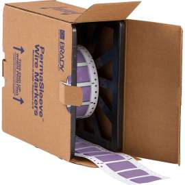 PermaSleeve HX Heat Shrink Double Sided Wire Marking Sleeves, Violet, 0.75" Dia x 1" W