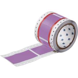PermaSleeve HX Heat Shrink Double Sided Wire Marking Sleeves, Violet, 2" Dia x 2" W