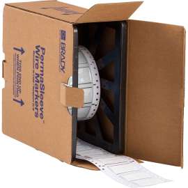 PermaSleeve HX Heat Shrink Wire Marking Sleeves, White, 0.75" Dia x 0.67" W, Roll of 750 Each