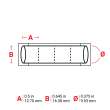 PermaSleeve HX Heat Shrink Double Sided Wire Marking Sleeves, White, 0.375