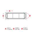 PermaSleeve HX Heat Shrink Double Sided Wire Marking Sleeves, Black, 0.187