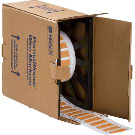 PermaSleeve HX Heat Shrink Double Sided Wire Marking Sleeves, Orange, 0.5" Dia x 0.67" W