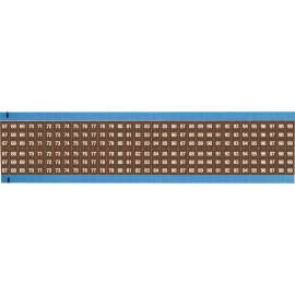 Consecutive Numbers Wire Markers Vinyl, 67 to 99 White on Brown 1650 Total