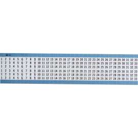 Wire Marker Low Profile Vinyl Legend: 1 to 33, 1650 Total