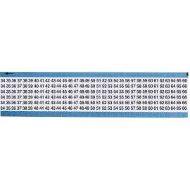 Wire Marker Low Profile Vinyl Legend: 34 to 66, 1650 Total