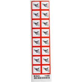 GHS Explosive Picto Labels: Paper, Black/Red on White, 1" H x 1" W