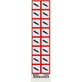 GHS Gas Pressure Picto Labels: Paper, Black/Red on White, 1" H x 1" W