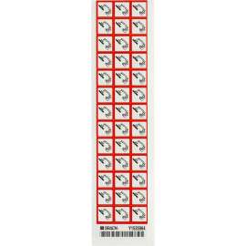 GHS Corrosive Picto Labels: Paper, Black/Red on White, 0.625" H x 0.625" W