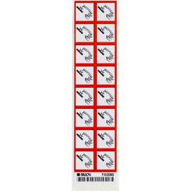 GHS Corrosive Picto Labels: Paper, Black/Red on White, 1" H x 1" W