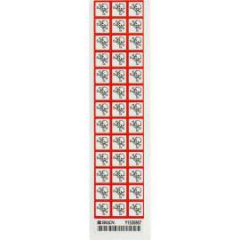 GHS Severe Toxic Picto Labels: Paper, Black/Red on White, 0.625" H x 0.625" W