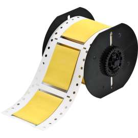B33 Series PermaSleeve Fluid Resistant Polyolefin Wire Marking Sleeves, 1.5" Dia x 2" W, Yellow