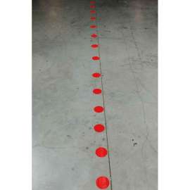 Vinyl Aisle Marking Dots, 5", Roll of 500 Each, Yellow