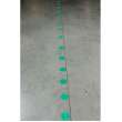 Roll-Mounted Aisle Marking Tape Dots - Adhesive Vinyl, Solid Color, Green, 3