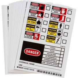Checklist Labels, 7" H x 5" W x 0.004" D, Vinyl