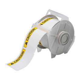 All Weather Permanent Adhesive Vinyl Labels ANSI CAUTION Header for GlobalMark Printer - 2.25" x 3.25"