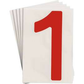 ToughStripe(R) Floor Marking Polyester 8 in Label Number 1 Red 20/PK