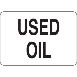 Used Oil Sign, 7" H x 10" W x 0.06" D, Polystyrene
