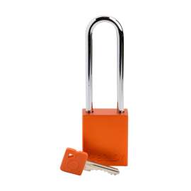 Standard Key Retaining Lockout Aluminum Padlock 3 in Steel Shackle KD Orange