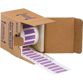 PermaSleeve HX Heat Shrink Double Sided Wire Marking Sleeves, 0.5" Dia x 2" W, Violet, Roll of 250