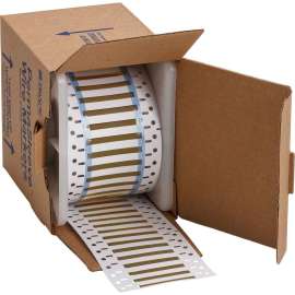 PermaSleeve Heat Shrink Wire and Cable Labels 1/8" Dia for 3" Core Printers - 2" Brown Double-Sided