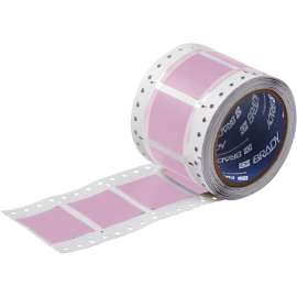 PermaSleeve Heat Shrink Wire and Cable Labels 1-1/2" Dia for 3" Core Printers - 1" Pink Double-Sided