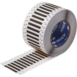PermaSleeve Heat Shrink Wire and Cable Labels 3/16" Dia for 3" Core Printers - 1" Black Double-Sided