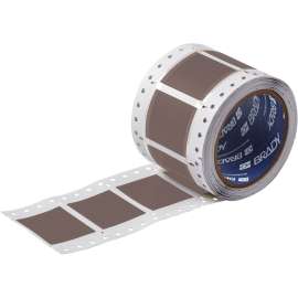 PermaSleeve Heat Shrink Wire and Cable Labels 1" Dia for 3" Core Printers - 1" Brown Single-Sided