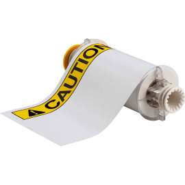All Weather Permanent Adhesive Vinyl Labels for BBP85 Printer - 7" x 10" ANSI CAUTION Header