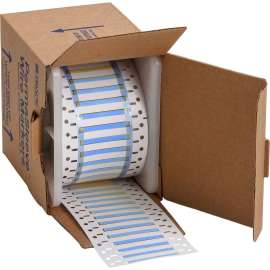 PermaSleeve Heat Shrink Wire and Cable Labels 1/8" Dia for 3" Core Printers - 2" Blue Single-Sided