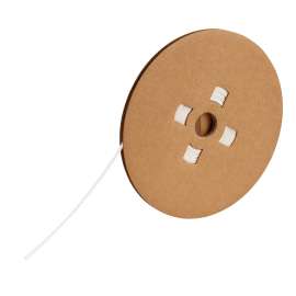 BradyPrinter Low Smoke Zero Halogen PermaSleeve Heat Shrink Tubing, 0.125" Dia x 225' L, White