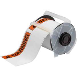 GlobalMark ToughWash Labels 4 in H x 6.25 in W Black, Orange on WT 100/RL