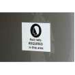 GlobalMark ToughWash Labels 4 in H x 6.25 in W Black, Yellow on WT 100/RL