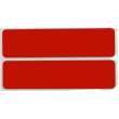 Raised Panel Polyester Rectangular Labels 0.75 in H x 3 in W Red 500/RL