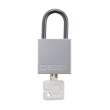 Compact Key Retain Lockout Aluminum Padlock 1in Aluminum Shackle KA White 6PK
