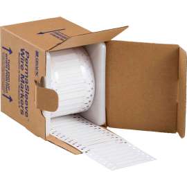 Double Sided PermaSleeve Polyolefin Fluid Resistant Wire Marking Sleeves, 0.094" Dia x 1", Roll of 1000, White