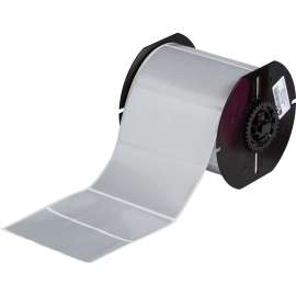 B33 Metallized Polyester with 2 mil Adhesive Labels 2in H x 4in W Silver 750/RL